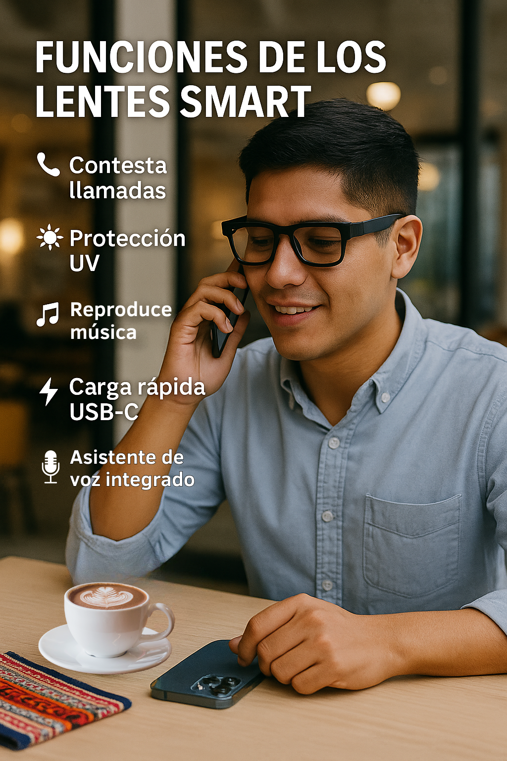 🔊 Lentes Smart para Llamadas Bluetooth sin Manos 🔥