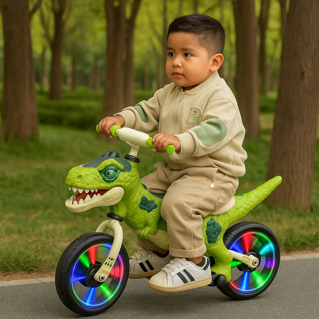 🚴♂️ Bicicleta Dino LED 🦖 | El regalo jurásico que todos quieren
