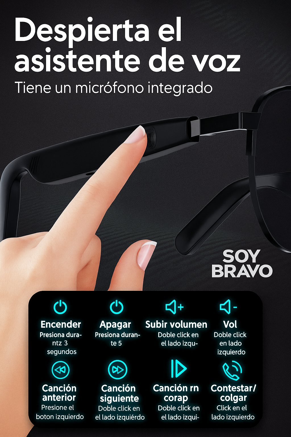 🔊 Lentes Smart para Llamadas Bluetooth sin Manos 🔥