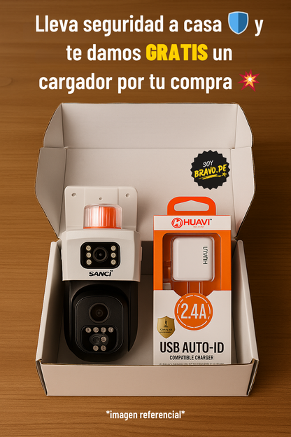 🛡️ Cámara Sanci 4K Vision Ultra con Alarma 🔔📹 + regalo 🎁